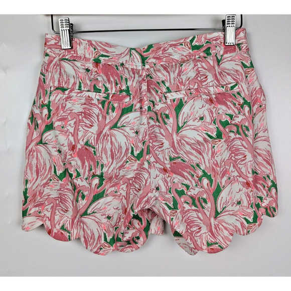 LILLY PULITZER Ladies Buttercup Shorts PINK COLONY Flamingo Size 2 - Picture 3 of 9